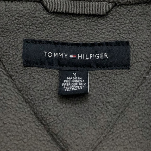 Tommy Hilfiger Men’s Full Zip Fleece Jacket Mock Neck Charcoal Gray Size M - Picture 3 of 5